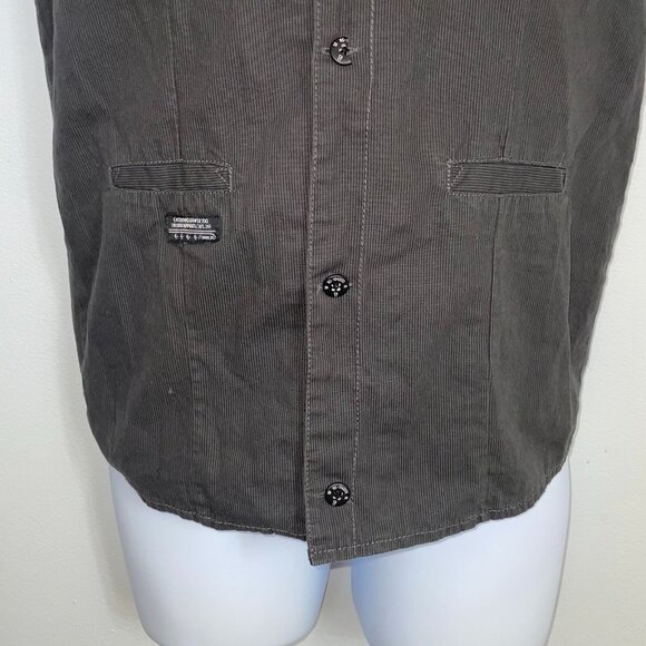 Vintage Cotton Vest Mens S Gray Sleeveless 4 Button - Picture 4 of 12